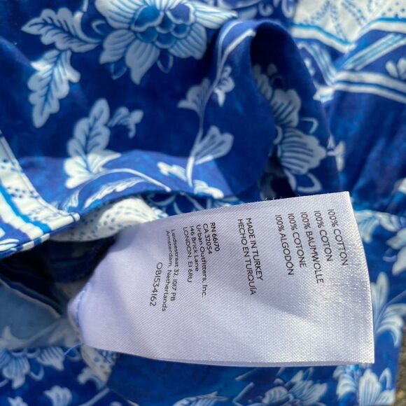 Anthropologie Women's Floral V-Neck Buttonfront Shirtdress Blue Size XS - Picture 9 of 10